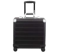 Alumaxx Valise à roulettes Geini 45173 - en Aluminium - avec 4 roulettes Doubles à 360° - Noir - 42,5 x 40 x 21 cm