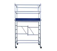 Alumexx ECO-Line Échafaudage pliant Module A + B - Échafaudage roulant - Convient pour un usage privé - Classe 2 - Aluminium - Hauteur de travail 3.8m - Fabrication néerlandaise - Certifié TÜV