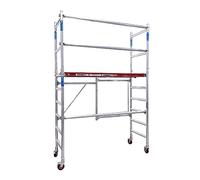 Alumexx FS 75 Échafaudage pliant (Red-Line) - Échafaudage de travail - Échafaudage - Échafaudage en aluminium - Échafaudage roulant (Type B: L'échafaudage complet)