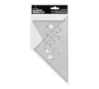 Alumicolor calibré Lot de triangle : 15,2 cm 45-90 ° et 20,3 cm 30-60-90 ° Triangles, Aluminium, Argent (5200-1)