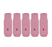 Alumine TIG Shield Cups, lot de 5 orifice de 9,5 mm, longueur 47 mm pour torches WP-17/WP-18/WP-26, buses en céramique résistantes à la chaleur pour soudage industriel
