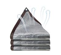 Aluminet Tissu d'ombrage en maille réfléchissante avec œillets, filet résistant aux UV pour serre, terrasse, jardin, piscine, plantes (3,3 x 4,3 m)