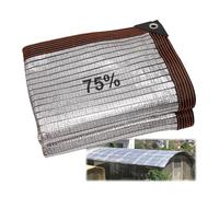 Aluminet Toile d'ombrage 75 % de protection solaire 7,5 x 9 m pour serre de terrasse, auvent, volaille, abri d'abri d'auto résistant aux UV et durable