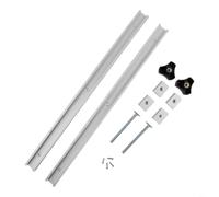 AluMiniature um Ensemble de rails en T avec glissières et poignées | Système de fixation de gabarit de travail du bois pour établi | Perceuse et scie radiale | Rail à fente en T 400 mm ou 500 mm (500