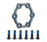 AluMiniatureum - Entretoise de disque de frein en alliage pour scooter électrique et vélo - Plaquette de surélévation de moyeu à 6 trous avec vis - Cale d'étrier noire durable de 60 mm pour pièces de