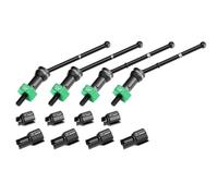 Aluminium 4140 Carbone Steel Front & Rear CVD Drive Shafts with Alloy 7075 Wheel Hex (broches Thickened 2mm) for Arrma 1:18 Granite GROM / 1:14 Typhon GROM Small Scale Buggy Upgrades - Green