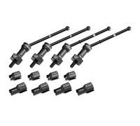 Aluminium 4140 Carbone Steel Front & Rear CVD Drive Shafts with Alloy 7075 Wheel Hex (Pins Thickened 2mm) for Arrma 1:18 Granite GROM / 1:14 Typhon GROM Small Scale Buggy Upgrades - Black