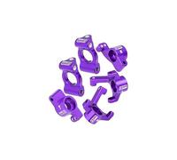 Aluminium 7075 Alloy Front Caster Blocks + Front Knuckle Arm + Rear Hubs Aluminium Combo Set for LOSI 1/24 Micro-B 2WD Buggy RTR-LOS00007 Upgrades - Purple