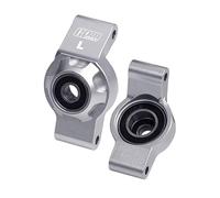 Aluminium 7075 Alloy Rear Hub Stub Axle Carriers with Oversize Bearing for Traxxas 1/16 Mini Maxx 4WD RTR Brushless Monster Truck 107154-1 Upgrades - Silver