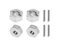 Aluminium 7075-T6 Alliage Avant et Arrière 12 mm Trou Axle de Roue 6 mm pour Traxxas 1:10 Ford Fiesta ST/Bigfoot 2S / Rustler 2S / Slash 4X4 VXL/Ford Raptor R/Stampede / 1:8 JATO 4X4 VXL - Argent