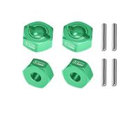 Aluminium 7075-T6 Alliage Avant et Arrière 12 mm Trou de moyeu de roue 6 mm pour Traxxas 1:10 Ford Fiesta ST/Bigfoot 2S/Rustler 2S/Slash 4X4 VXL/Ford Raptor R/Stampede/1:8 JATO 4X4 VXL - Vert