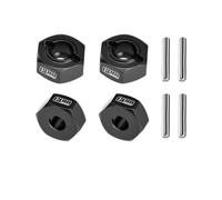 Aluminium 7075-T6 Alliage Avant et Arrière 12 mm Trou de moyeu de roue 6 mm pour Traxxas 1:10 Ford Fiesta ST/Bigfoot 2S/Rustler 2S/Slash 4X4 VXL/Ford Raptor R/Stampede/1:8 JATO 4X4 VXL - Noir
