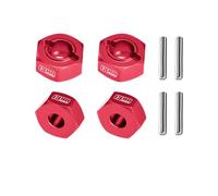 Aluminium 7075-T6 Alliage Avant et Arrière 12 mm Trou de moyeu de roue 6 mm pour Traxxas 1:10 Ford Fiesta ST/Bigfoot 2S/Rustler 2S/Slash 4X4 VXL/Ford Raptor R/Stampede/1:8 JATO 4X4 VXL - Rouge