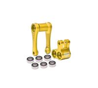 Aluminium 7075-T6 Knuckle & Pull Rod (Larger Inner Bearings) for LOSI 1:4 Promoto-MX Motorcycle Dirt Bike RTR LOS06000 LOS06002 Upgrades - Gold