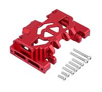 Aluminium Alloy Middle Gearbox Chassis RC Upgrade Part for Defender Durable Lightweight Protective Metal Silver Black Red 9x5.5x2cm (Rouge)