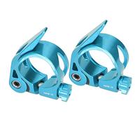 Aluminium Alloy Quick Release Seatpost Clamp 31.8 mm for Mountain Bikes, Lightweight Bike Seatpost Clamp with Rust Resistance for 27.2 mm and 28.6 mm Posts (Bleue)