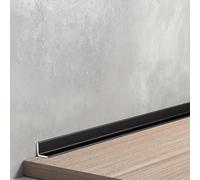 Aluminium Alloy Wall End Strip, For Inside & Outside Corners 90cm * 3 Pieces Decorative Edging Strip For Neat, Seamless Finishes In Any Room - Easy To Apply(Matte black,30x30mm)