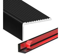 Aluminium Antidérapant Nez De Marche Pour Escaliers De Maison, École | Paquet De 1, Auto-Adhésif, Imperméable, Facile À Nettoyer, Résistant À L'Usure(Black,90cm L 30mm*20mm)