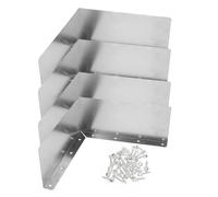 Aluminium Argenté Déflecteur de Pluie de Toit 4 Pièces | Courbe, Bloque le Retour des Fortes Pluies, Limite les Éclaboussures, pour Angle de Toit et Maison