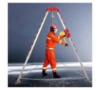 Aluminium avec treuil manuel réglable en hauteur 544 kg Base triangulaire Capaci pour espace confiné et lutte contre les incendies et équinte de sécurité portable
