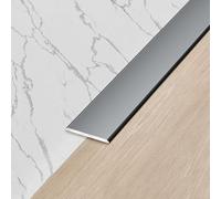 Aluminium Bande De Transition Sol, Floor Flat Divider Strip pour Sols Stratifiés, Parquets Et LVT - Plaque Métallique Floor Flat Divider Strip(Gray,35mm)