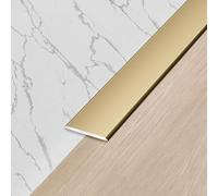 Aluminium Bande De Transition Sol, Floor Flat Divider Strip pour Sols Stratifiés, Parquets Et LVT - Plaque Métallique Floor Flat Divider Strip(Gold,20mm)