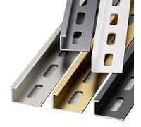 Aluminium Bande De Transition Sol, Protection De Bord D'escalier Intérieur Et Extérieur, pour Comble L'écart De Hauteur Entre 0,21 Et 0,72 Po(Silver,1.53cm/0.6in)