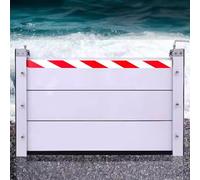 Aluminium Barrière anti-inondation, Réutilisable Batardeau anti inondation, Barrières anti-inondation pour les entrées de portails, de garages et de passages souterrains Facile à Utiliser(130*60cm)