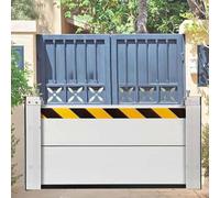 Aluminium BarrièRe Anti-Inondation RéUtilisable Durable Batardeau Anti Inondation Polyvalent BarrièRes Anti-Inondation pour Les EntréEs De Portails De Garages,Argent,100 * 60cm