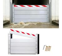 Aluminium Barrière L 430cm x H 20cm Anti-Inondation Flow Stop Inondation Anti-inondation, Mobile Et Détachable Anti Inondation ClôTure, Joint Porte Garage BarrièRe avec Joint en Caoutchouc