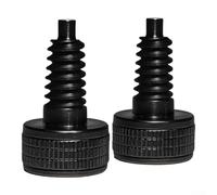Aluminium Billiard Cue Screw 2Pcs Black 17mm Protector(Big cusp tooth) | Aluminium alloy build, lightweight 8-11g, black finish, 17mm size, protects cue bottom
