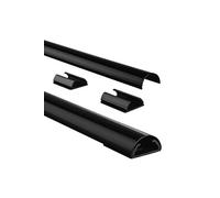 Aluminium Cable Duct - Prise pour montage de gaine de câble - 110 cm - noir