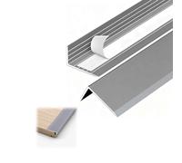Aluminium Cornière，Profilé D’Angle De Protection Autoadhésif, Nez De Marche Escalier，60 65 70 75 80 85 90 100 115 125 150cm Pour Mur Porte(Gris,65x2.8x1.2cm)