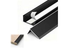 Aluminium Cornière，Profilé D’Angle De Protection Autoadhésif, Nez De Marche Escalier，60 65 70 75 80 85 90 100 115 125 150cm Pour Mur Porte(Noir,100x3.5x2cm)