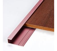 Aluminium En Forme De C Pour Carrelage, Moulure De Bordure Pour Moulures Murales, Étanches Et Résistantes À L'humidité, Longueur 100cm, Lot De 3(Bright Rose Gold,8.50mm)