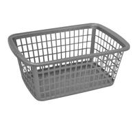 ALUMINIUM ET PLASTIQUE - Corbeille rangement 36x25x15 Silver