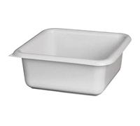 ALUMINIUM ET PLASTIQUE - Cuvette carrée 29cm 6.5l Gris