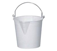 ALUMINIUM ET PLASTIQUE SEAU 13L A BEC ALIMENTAIRE ANSE INOX BLANC