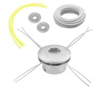 Aluminium Fadenkopf, CIYIN Rasentrimmer Kopf Universal mit Faden 10M, Mähkopf Motorsense, Fadenspule Rasentrimmer, Aluminium Mähen Fadenkopf für Benzin Motorsense Rasentrimmer
