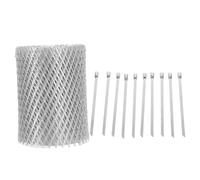 Aluminium Filet de Protection de Gouttière, 236x5,9 Pouces Rouleau | Maille Argentée, Clips sur Bords Existants, 10 Colliers Fixes Inclus, Flux D’eau Régulier, Léger