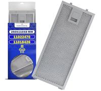 Aluminium Filtre Grille à Graisse pour Hotte Aspirante 250 x 110 x 8 mm avec Code Original 11022470 11018426 pour Bosch pour Balay pour Siemens pour Neff - Garantie de 10 Ans - MONTERAL