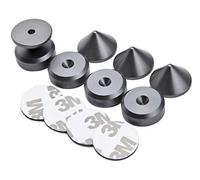 Aluminium Gris Bronze Haut-Parleur Pointes de découplage/Cônes + Contre-Pointes + Cercles 3M Coussinets en Mousse EVA