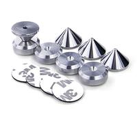 Aluminium Haut-Parleur Pointes de découplage/Cônes + Coussinets Contre-Pointes + Cercles de fixation en mousse