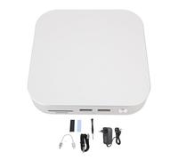 Aluminium Mac Mini M4 Dock avec Enceinte NVME SSD, 9 dans 1 Hub Stand pour Mac Mini M4 / M4 Pro, 10 Gbit/Sports USB A, Lecteurs de Cartes SD/TF, Chargement (Prise UE)