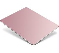 Aluminium Metal Mouse Pad,Ultra Thin Non-Slip Waterproof Aluminium Alloy Surface and PU Leather,Mouse Pad Quick and Accurate Control for Gaming,Office,23 x 18 cm,Pink
