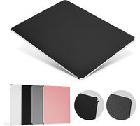Aluminium Metal Mouse Pad,Ultra Thin Non-Slip Waterproof Aluminium Alloy Surface and PU Leather,Mouse Pad Quick and Accurate Control for Gaming,Office,23 x 18 cm,Black
