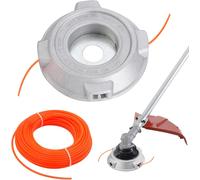 Aluminium Mower Head,Universal Rotofil Head with Strimmer Wire 2.4 mm x 30 m,Universal Edge Cutting Head,Brush Cutter Head on the Park Side