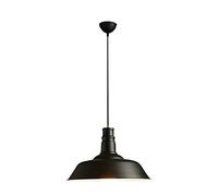 Aluminium Plafond Chandelier 1-Light Aliminaire Créative Metal Pendant Lighting for Salle Kitchen Island Dining Room Entryway Single Head Hanging Lamping, Noir