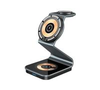 Aluminium portable ALLIAGE MAGNÉTIQUE TRIOMAGHAGHARGER UNIVERSEL IN-1 AVEC OEUR X1T5 CHARGE POUR MOBILE FAST Phones Module, Universal Compatible 1 Mount Chargeur, Car Fast Electric Fast 13 Module -