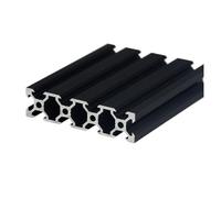 aluminium, Profilé aluminium anodisé noir rainure V 2080 100mm rail linéaire